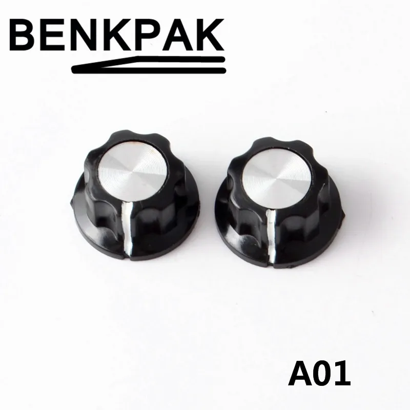 

5pcs A01 Bakelite Knob, 20MMxH11.5MM Mounting Hole 6MM, For Rotary potentiometer & Encoder & Rotary Switch