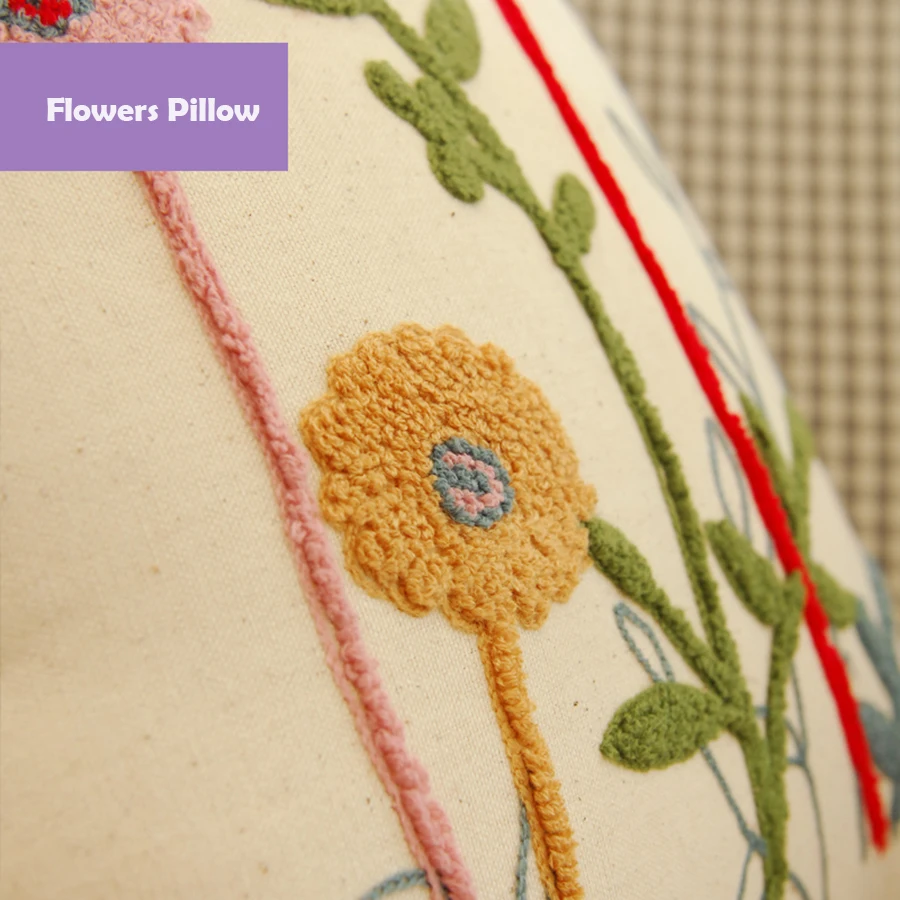Ручная вышивка подушки Cusion Almofada Decorativa подушки на стулья декоративные подушки с рисунком цветов наволочки 7D239