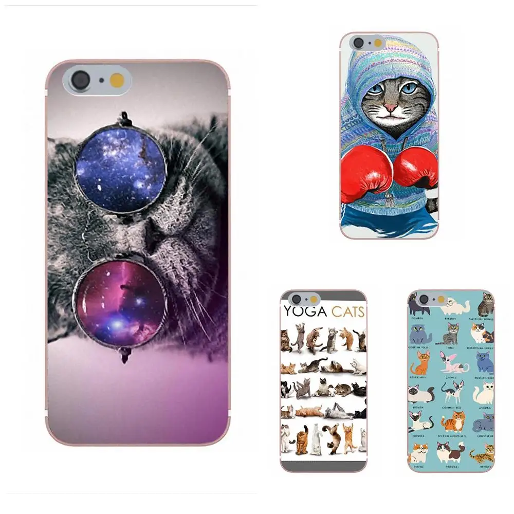 Oedmeb Rubber Soft Phone Case Yoga Cat Kitten Capa For Xiaomi Redmi 5 4A 3 3S Pro Mi4 Mi4i Mi5 Mi5S Mi Max Mix 2 Note 4 Plus | Мобильные