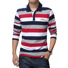 ICPANS, Мужская рубашка поло, длинный рукав, хлопок, в полоску, с буквенным принтом, повседневная, Мужская рубашка поло, приталенная, топы, футболка размера плюс, 4XL, 5XL