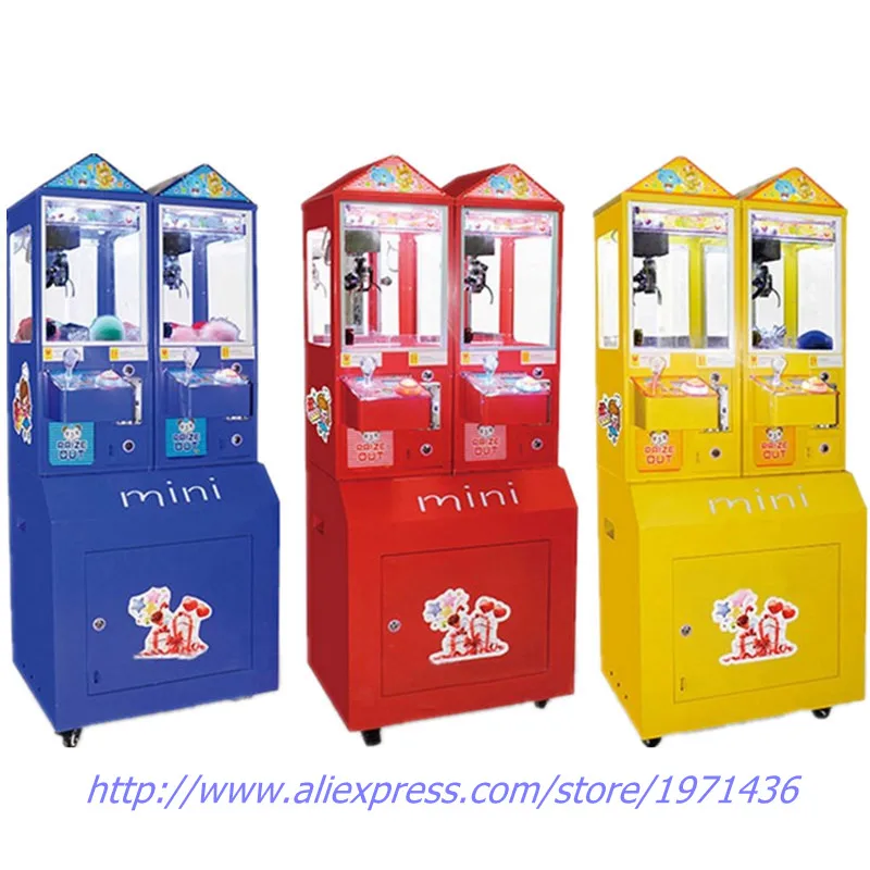 Double Players Mini Arcade Game Machine Token Coins Operated Toy Claw