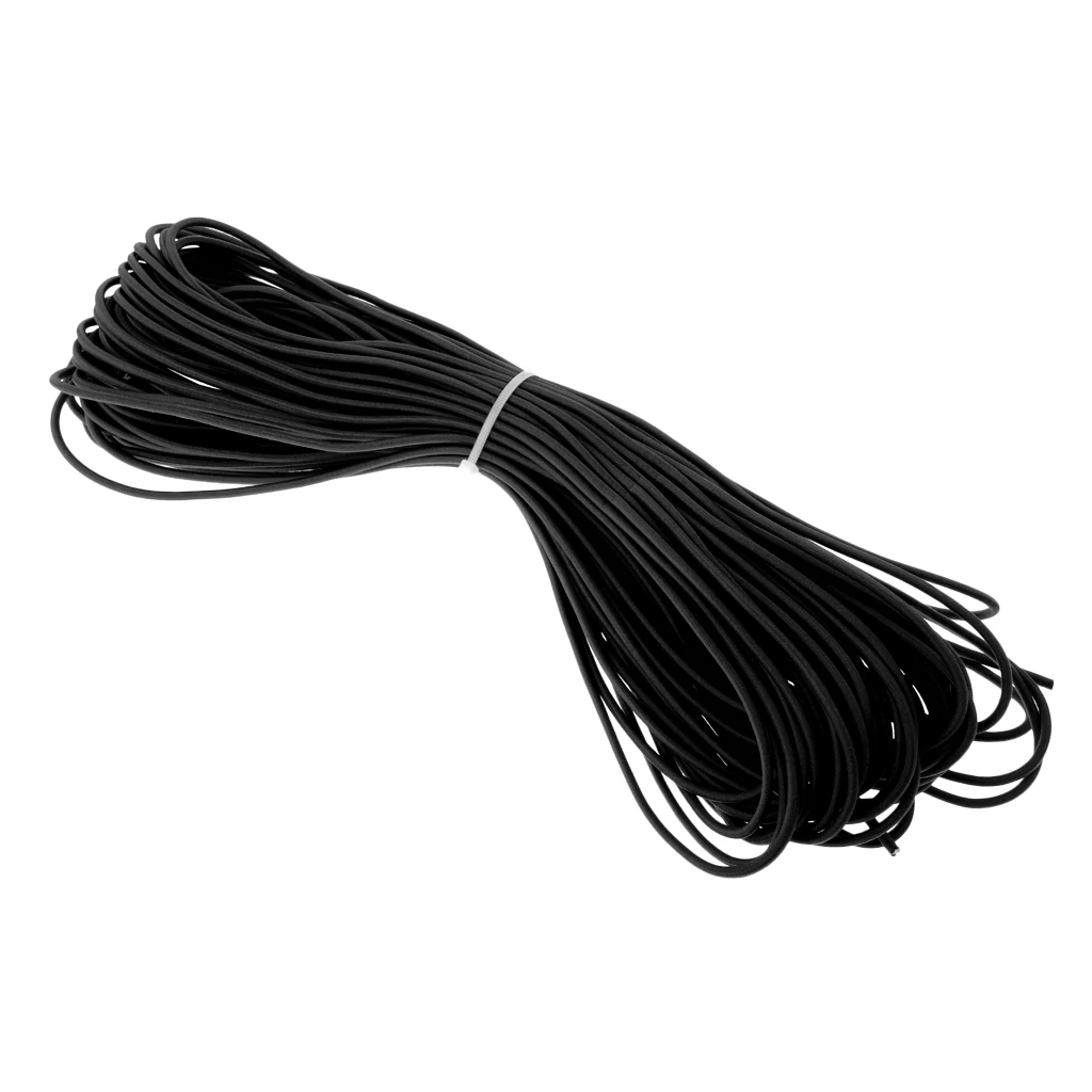 3mm Elastic Round Bungee Rope Shock Cord Tie Down Boats Trailers for Canoe Kayak Fishing Boat Rafting Surfing Accessories