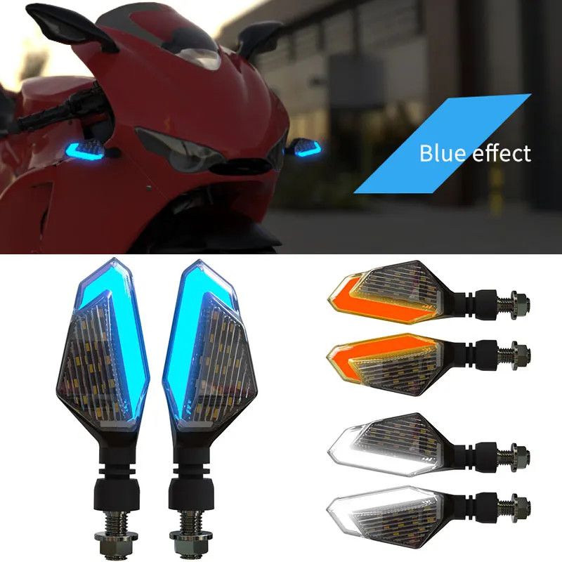 

2pcs Vehemo Motorcycle LED Turn Signal Lamp Running Light Super Bright Amber Light Motorbike Turn Signal Light Refit Dual-Use