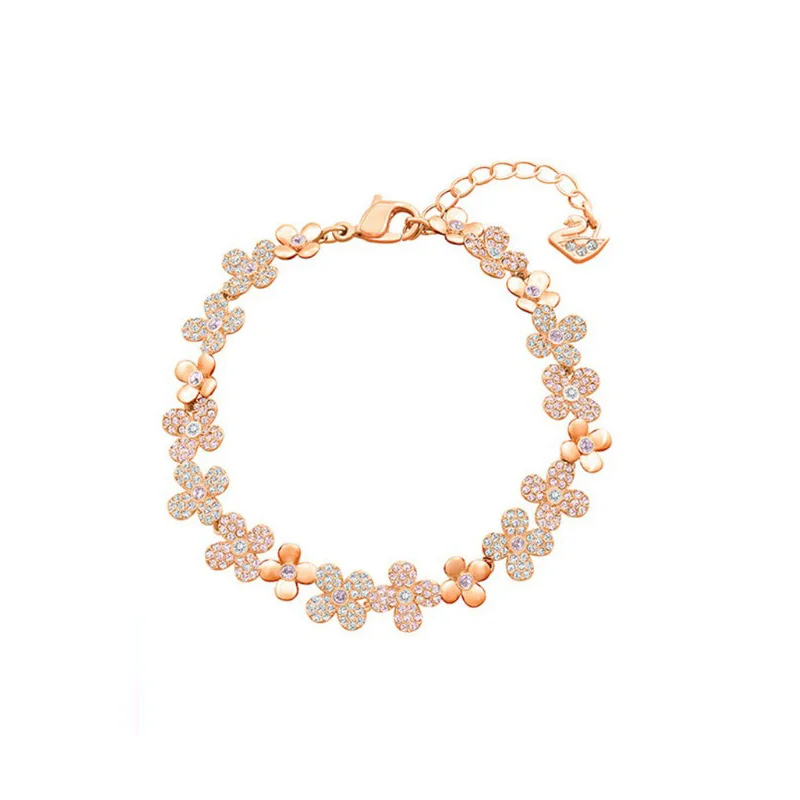 

High quality SWA original SWA jewelry flower rose gold mini-pearl Bracelet lady Bracelet rose gold