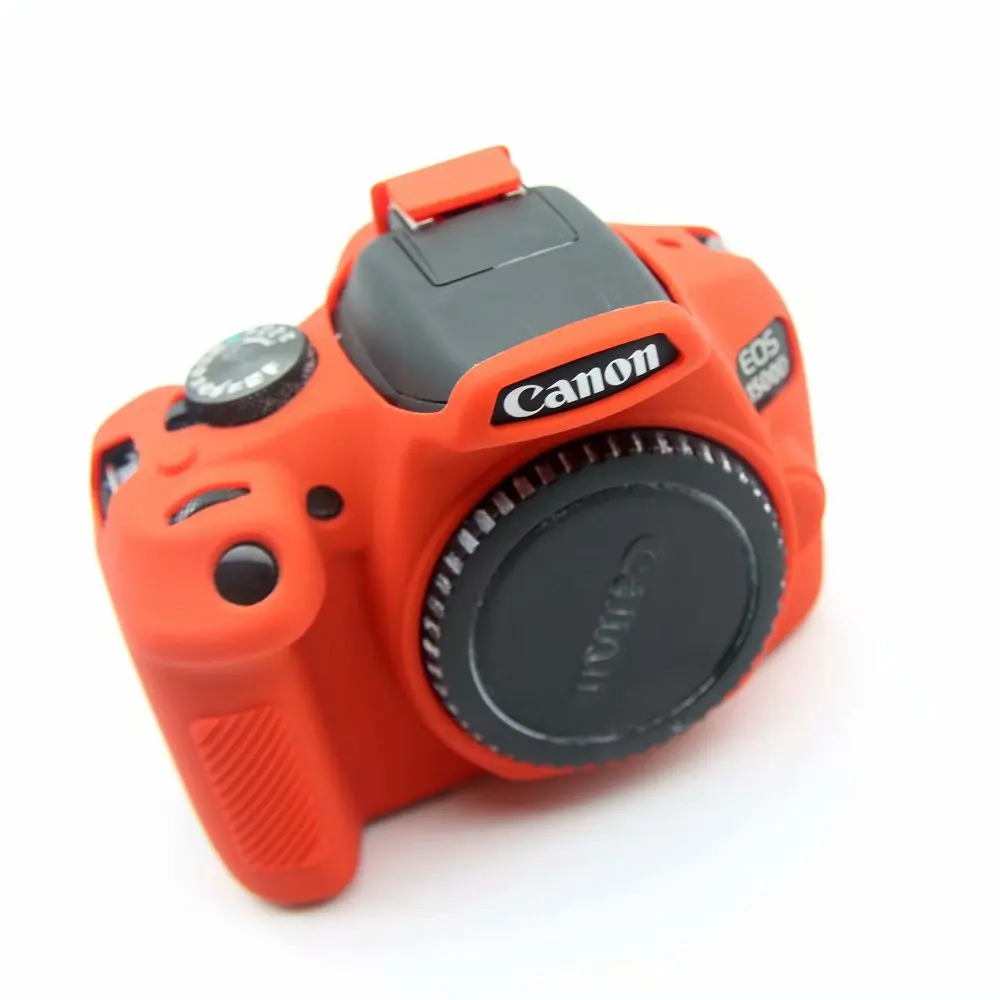 Силиконовый кожаный чехол для брони защитный Canon 1300D 1500D Rebel T6 Kiss X80 цифровая