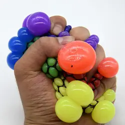 Забавные антистресс Squishy Mesh Мячик с виноградным орнаментом Squeeze сенсорные игрушки в виде фруктов Новинка динозавры squishy животные игрушки