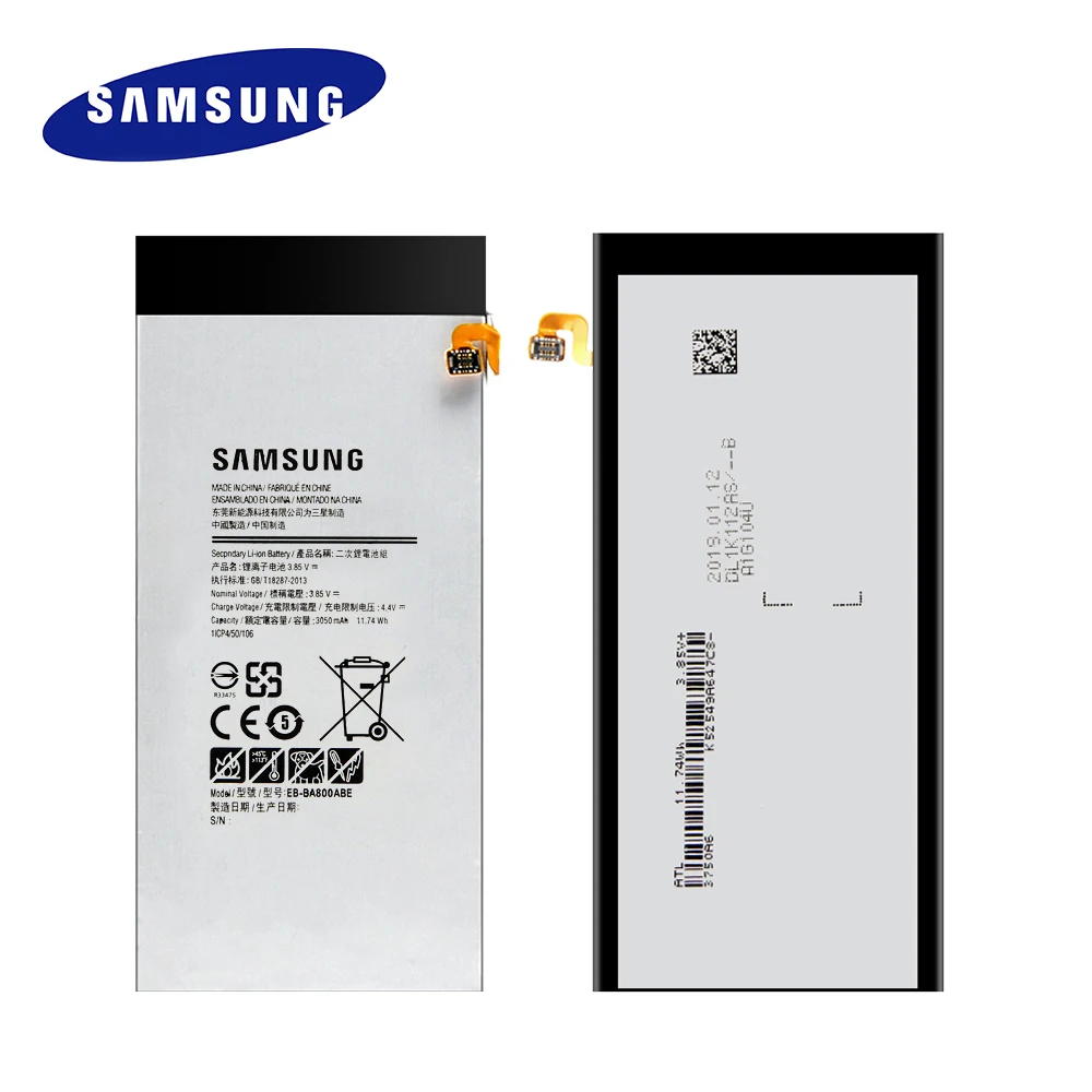 100% Оригинальные Замена Батарея EB BA800ABE для Samsung Galaxy A8 A8000 a800f A800S a800yz телефон Batteria 3050