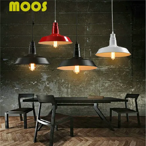 loft vintage pendant light 26cm iron pot industrial style indoor