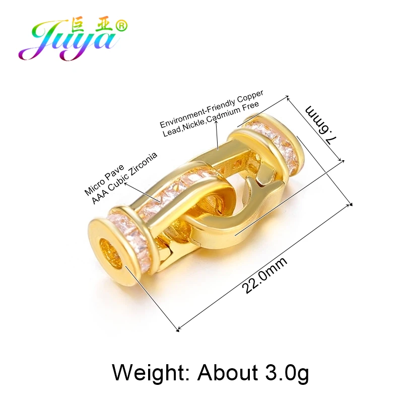 Juya DIY золото/серебро/розовое золото соединитель крючки застежка застежки для натуральных камней жемчуг ювелирных изделий Компоненты