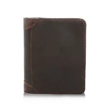 New Arrivals Short Retro Crazy Horse Leather Men Wallet 2018 Top Quality Genuine Leather Man's Purse Hot Vintage Card Wallets 2018 new dc comics superman series logo wallets purse multicolor 12cm leather hot w192