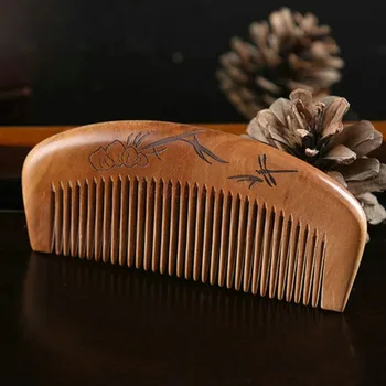

Combs Natural Cute Portable Peach Wood Comb Authentic Static Hair Loss Household Children Long With Small Wooden Hairbrush Sale