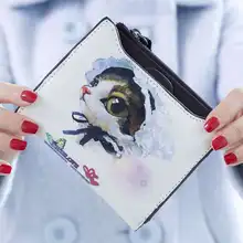 

Woman's wallet small girl zipper wallet brand pu leather women coin purse female card holder Cartoon painting childhood 128