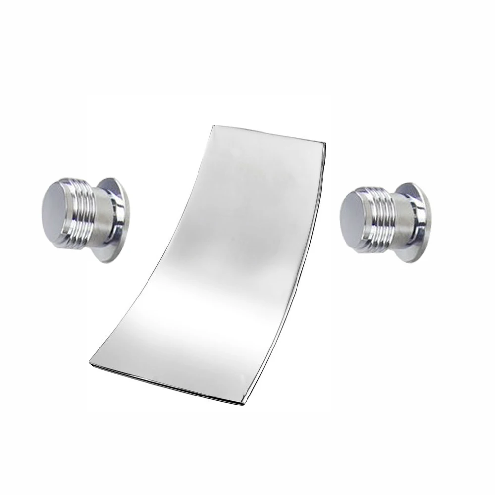 

KEMAIDI New Design Wall Mounted Waterfall Spout Chrome Bathroom Basin Sink Faucet Single Handle Hot And Cold Mixer