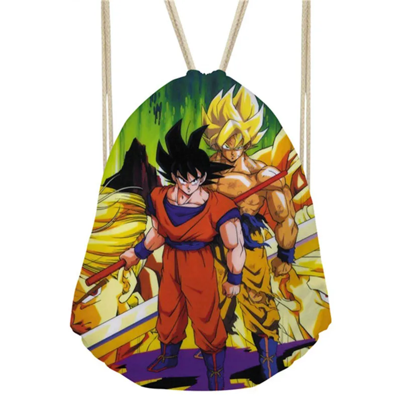 THIKIN Dragon Ball Z Drawstring Рюкзак для детей обувь мальчиков школьные ранцы Горячая Аниме печати связка карман Детские Наплечные сумки на заказ - Цвет: H6733Z3