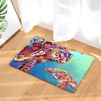 

Cartoon Sea Turtle Printings Floor Mats Bedroom Carpets Kitchen Door Mat Anti-Slip Outdoor Rugs Animal Non-slip Doormats
