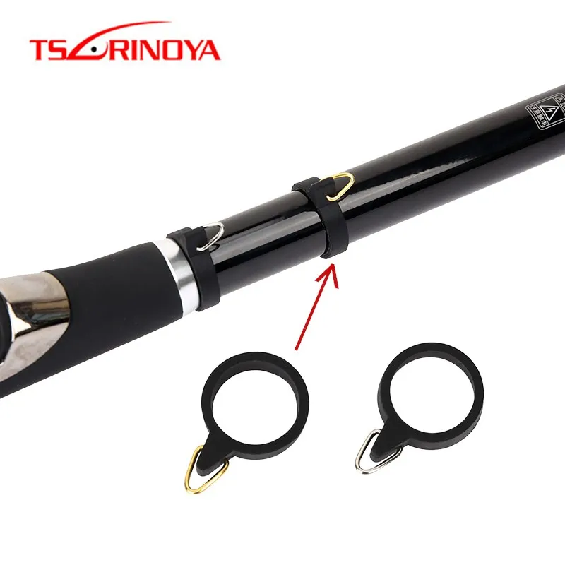 

TSURINOYA 4Pcs 14mm Gold/Silver Fishing Hook Keeper Plastic Fishing Lure Bait Holder Jig Hooks Fishing Accessories Peche