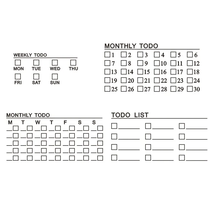 Запомните счет времени персональная запись управление временем TODO LIST/план недели/план месяца перфоратор карты светочувствительное уплотнение