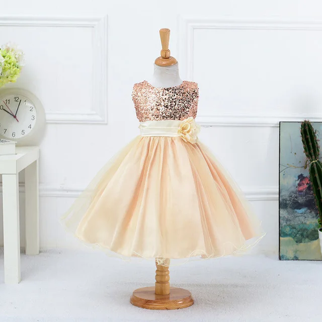 New Lace Flower Newborn Girls Wedding Dress Baby Girls Formal Dress For