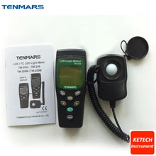 Цифровой светодиодный фонарь измеритель уровня 400000 Lux FC измерения Люксметр TENMARS TM209