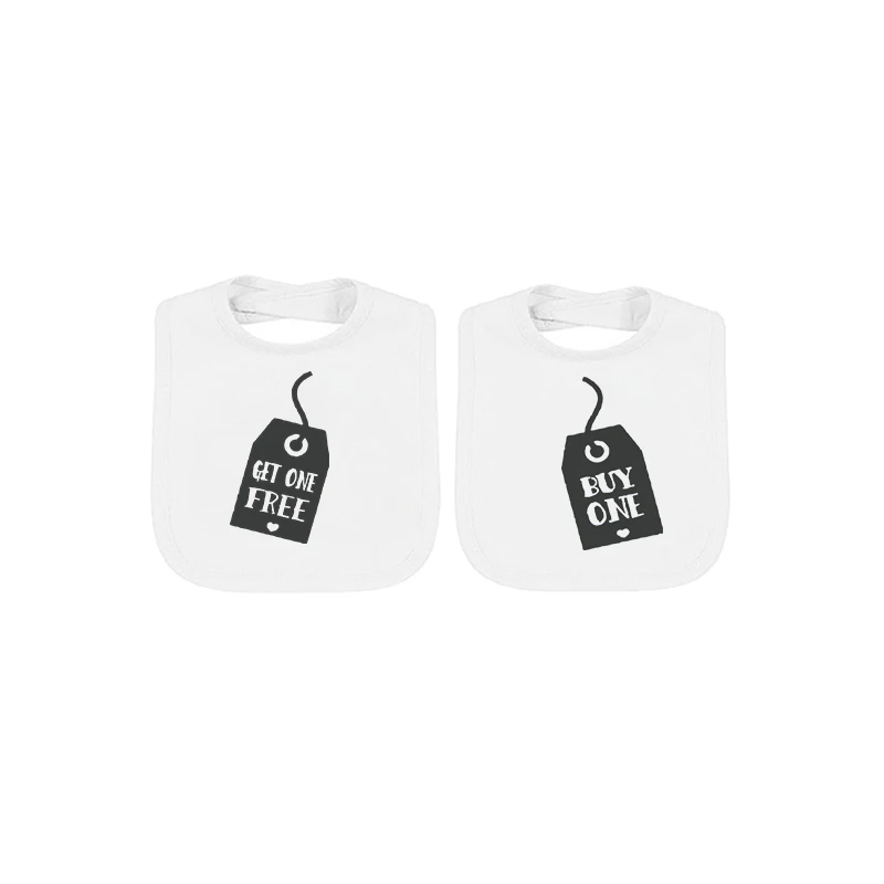 

YSCULBUTOL 2019 fashion buy one and get one free Cotton White Boy and Girl Baby Bibs 0~18m