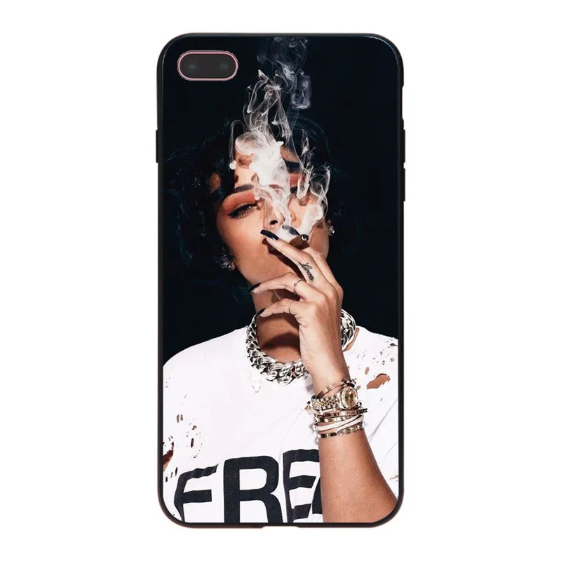 Чехол MaiYaCa Rihanna с защитой от травяных лучей, чехол для телефона Apple iPhone 8plus 8 7plus 7 6 6S Plus X 5 5S SE 5C - Цвет: 1