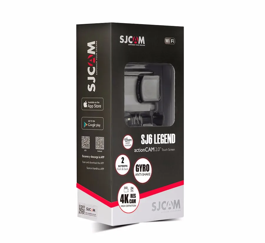 Экшн-камера SJCAM SJ6 Legend Novatek96660 Gyro 4K Ultra HD, WiFi, пульт дистанционного управления, экшн-видео камера, 16 Мп, водонепроницаемая Спортивная камера