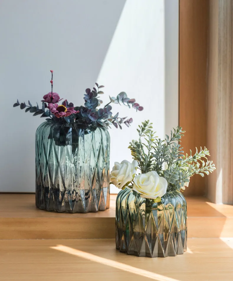 Home Decoration Geometric Glass Vase Modern Minimalist Flower