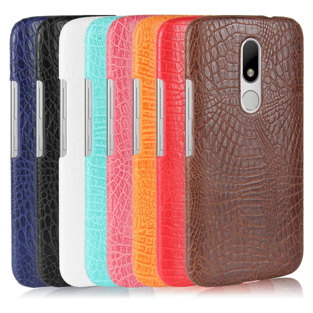 Чехол из крокодиловой кожи для Motorola Moto M XT1663 XT1662 жесткий защитный чехол телефона