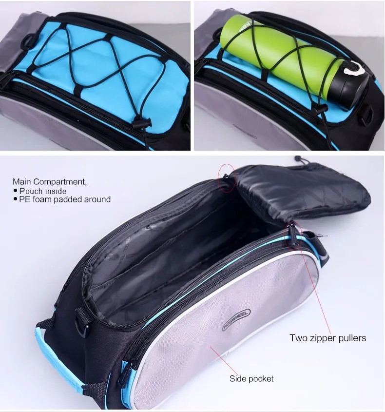 Perfect ROSWHEEL Bicycle 13L Carrier Bag Bike Rack Pannier Trunk Basket Back Seat Shelf Pouch Cycling Luggage Shoulder Handbag 14541 5 Perfect ROSWHEEL Bicycle 13L Carrier Bag Bike Rack Pannier Trunk Basket Back Seat Shelf Pouch Cycling Luggage Shoulder Handbag 14541 5