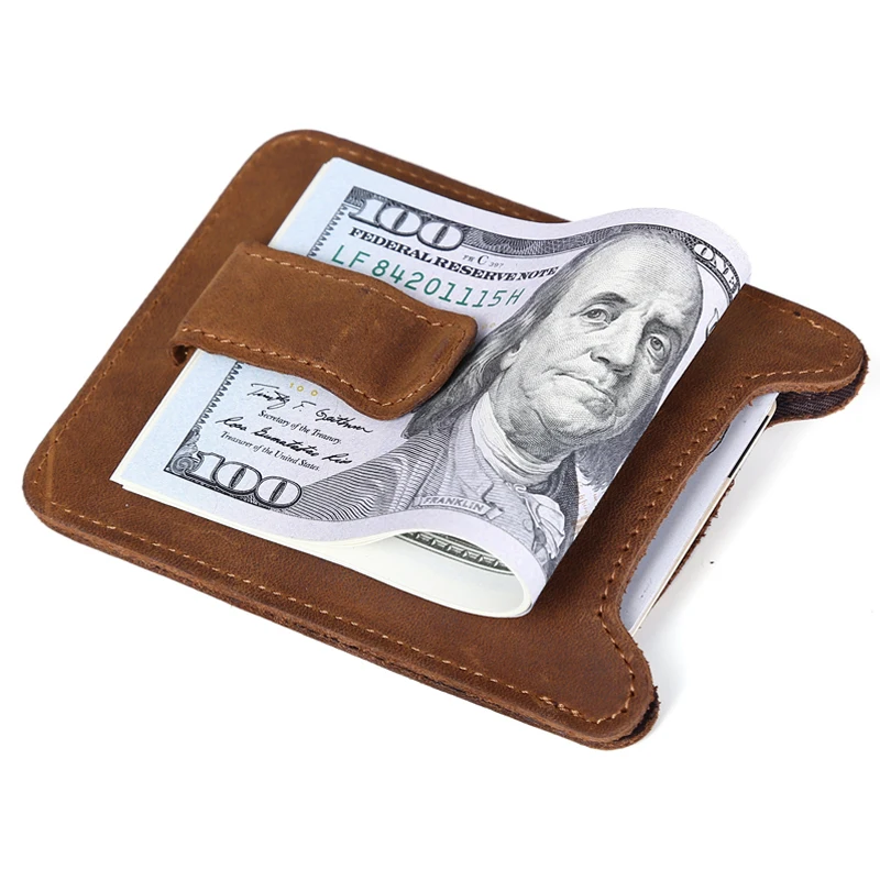 TIDING Real leather men&#39;s money clip wallet card wholesale women purse designer brand 4065-in ...