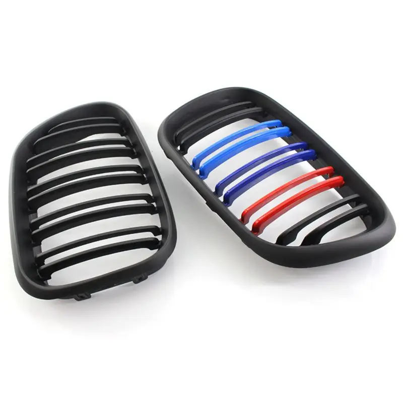 

Car Front Bumper Cover Mute Black Dual Line Racing In The Network Suitable For 1999-2003 BMW E53 X5 51138250051 51138250052