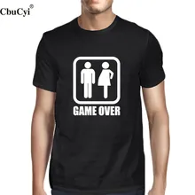 Funny New Dad T Shirt New Mom Tee Shirt Hipster Couple’s Gaming T-shirt Harajuku Printed Game Over Pregnancy tshirt