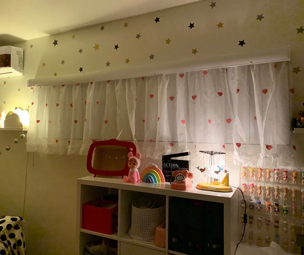 XinHuaEase White Sheer Half Curtain House Drapes Window Voile Kitchen Short Curtains Door Valance Coffee Tulle Cafe Embroidered (12)