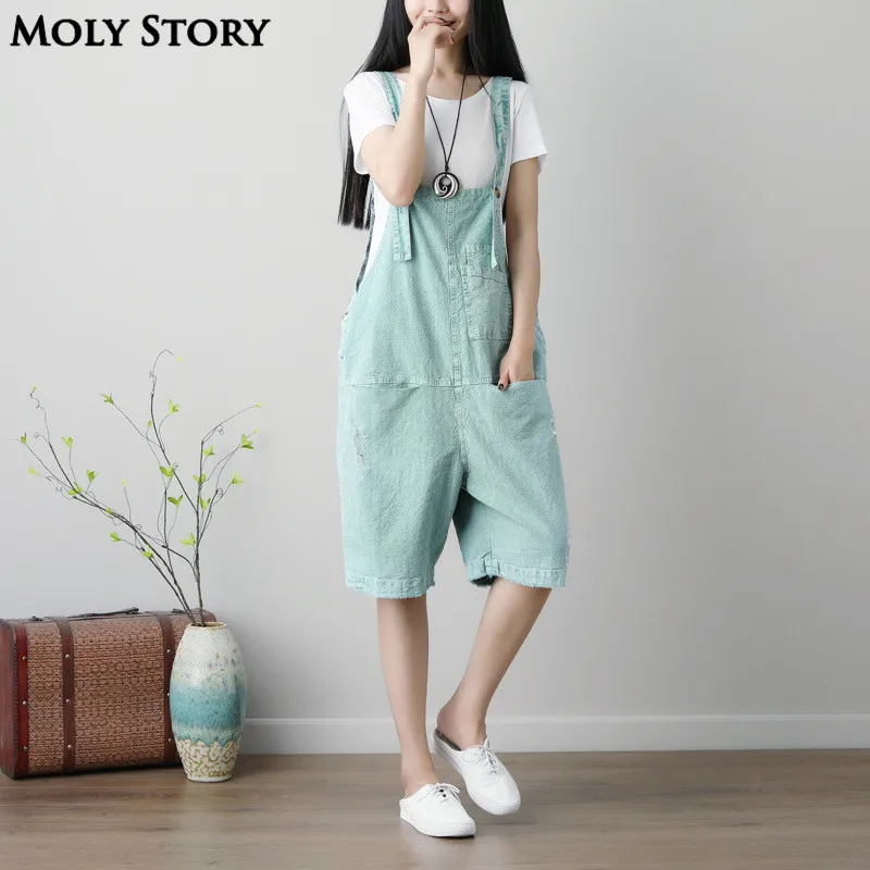 baggy overall shorts