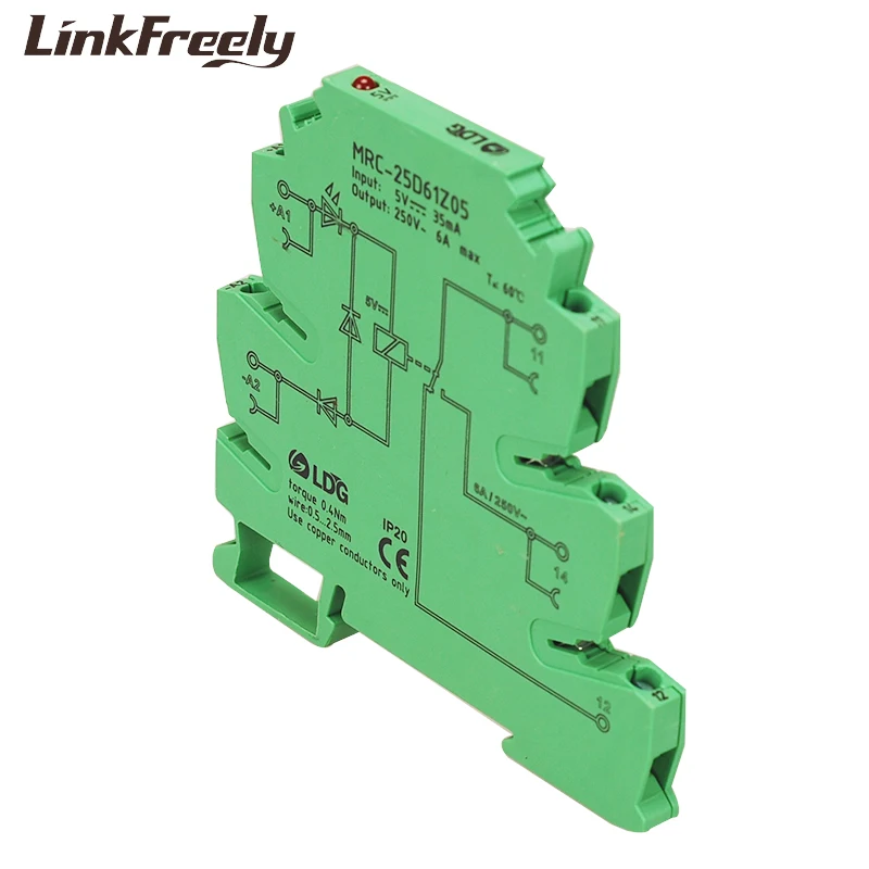 MRC-25D61Z05 плавный пуск PLC модуль реле 5VDC вход 6A 250VAC/DC выход СВЕТОДИОДНЫЙ электромагнитный контакт реле контроль напряжения 1Z