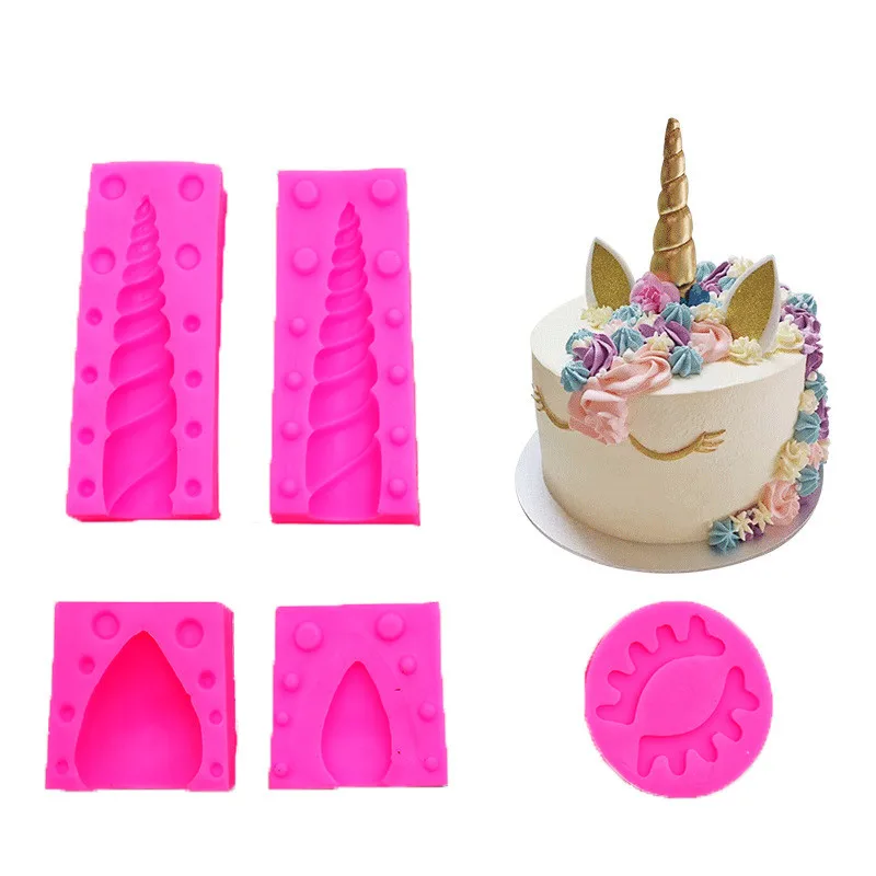 

1PC/2PCS Birthday Unicorn Animalsl Silicone Mold Fondant Mould Cake Decorating Tools Chocolate Gumpaste Sugarcraft Mould