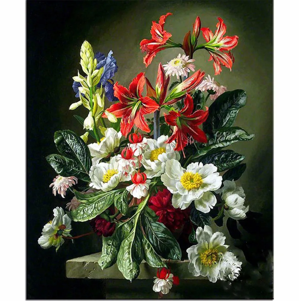 

5D DIY Diamond Embroidery Icons Crystals Painting Mosaic Picture of Rhinestones Counted Cross Stitch Patchwork Flowers Bouquet