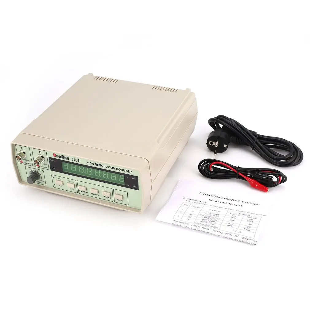 Цифровой Высокоточный радиочастотный счетчик RuoShui 3165, измеритель частоты 0,01 Гц-2,4 ГГц, измеритель частоты