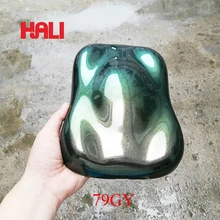 Цветной подвижный пигмент Хамелеон пигмент порошок, 1 лот = 10 грамм 79GY, зеленый/желтый эффект