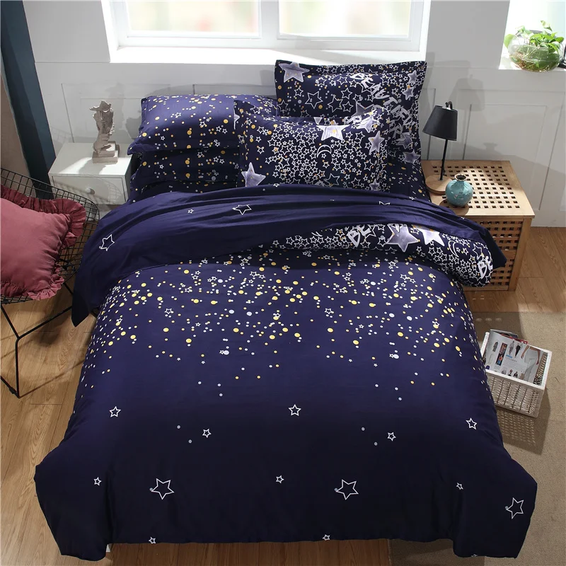 

Fanaijia Galaxy printing bedding sets queen size star duvet cover set with Pillowcase AU US size twin student Bedlinen