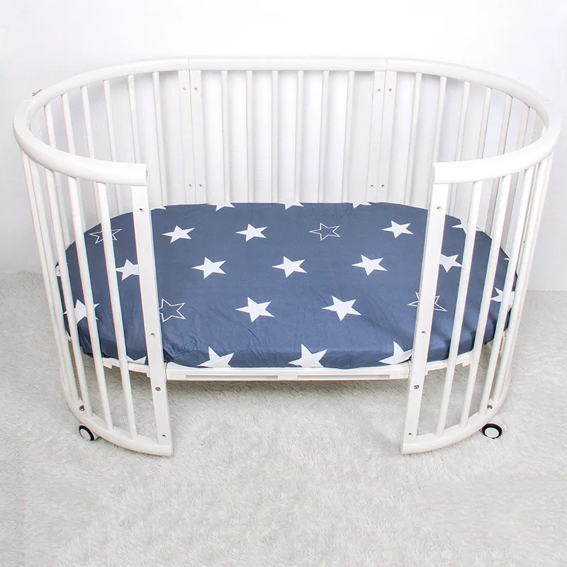 Хлопковая кроватка простыня Мягкая дышащая детская наматрасник Potector мультфильм постельные принадлежности для новорожденных прикроватный размер 130*70 см