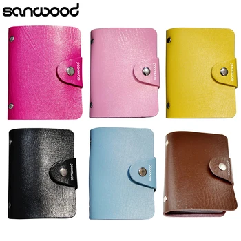 

2015 Fashion New Slim Faux Leather Pocket Business ID Credit Card Wallet Holder Case for 24 Cards 73PC