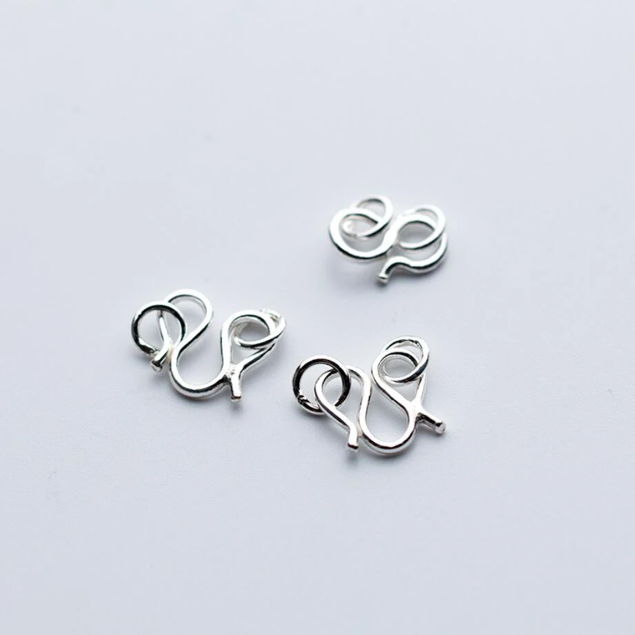 2PCS 925 Solid Sterling Silver 11mm Clasp Connector Closed Rings DIY Gift A2519 | Украшения и аксессуары