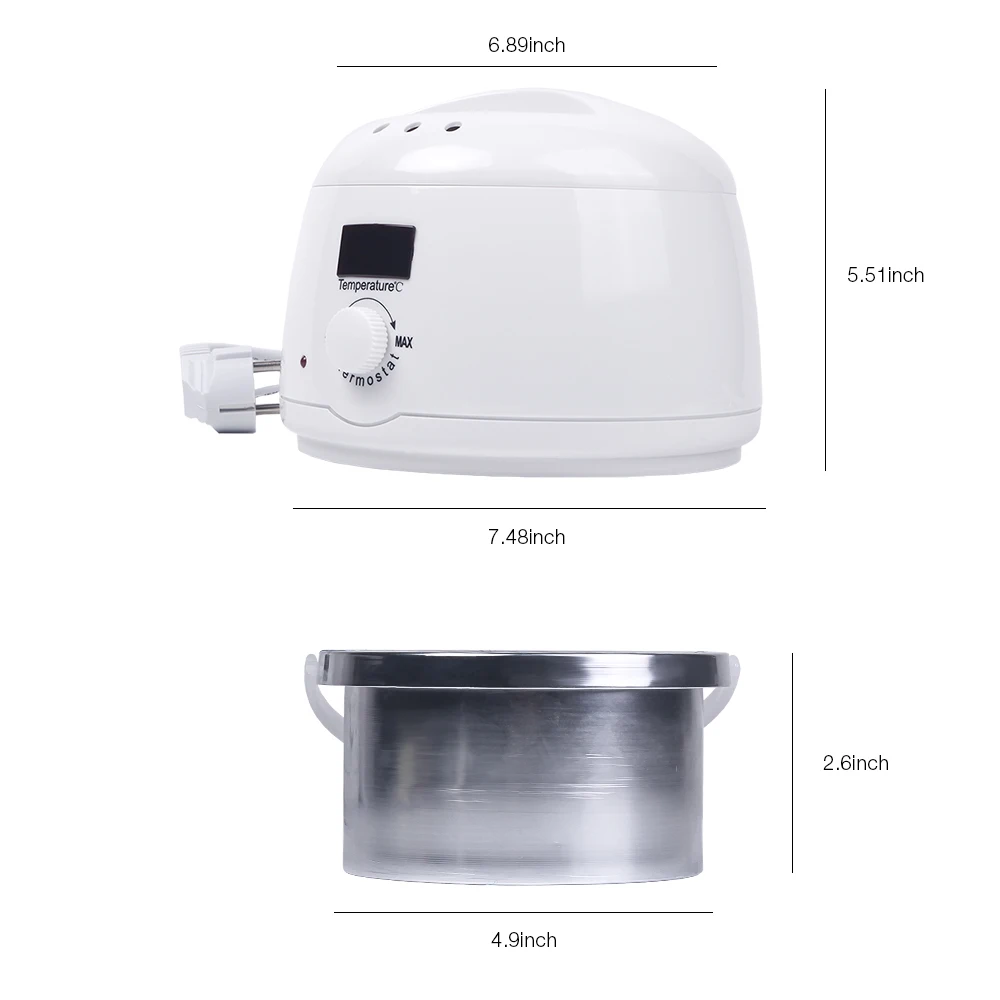 Jual Meierli 500CC Digital Depilatory Warmer Pemanas Lilin Tangan Epilator Hard Wax Kacang Tubuh Facial Hair Removal Waxing Kit