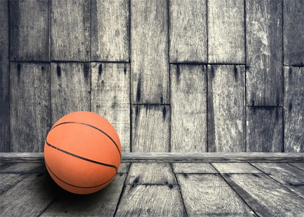 

Basketball Backdrop Weathered Wood Plank Backdrops for Photography Grunge Stripes Wooden Floor Boys Adults Sports Activity