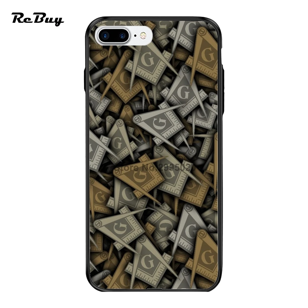 Masonic Logo For Iphone 6 7 6s Case TPU&ampPC Covers 6Plus/7plus Plating Button Anti-Knock 8 8Plus X |