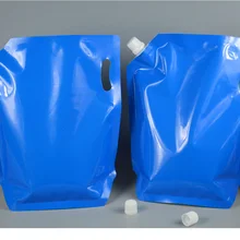 2L синий BPA- сумка для хранения воды для кемпинга ручной прозрачный уличный резервуар для воды 100 шт/партия