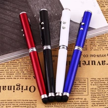 Совместимый 4 в 1 лазерный указатель светодиодный фонарь сенсорный экран Стилус Шариковая ручка для iPhone для Ipad для samsung портативный