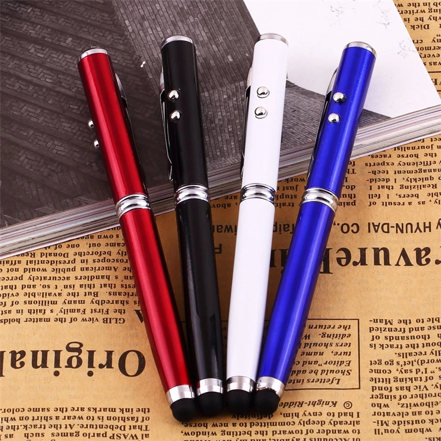 Compatible 4 in 1 Laser Pointer LED Torch Touch Screen Stylus Ball Pen
