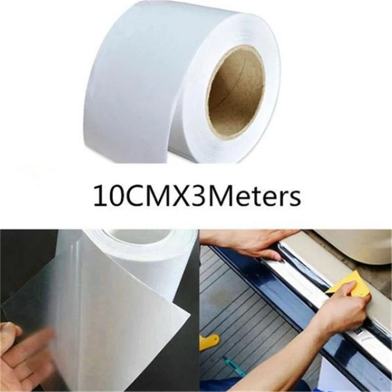 

10cm*3m Transparent Car Decal Vinyl DIY Wrap Sheet Roll Film Sticker Car Universal Clear Protective Film